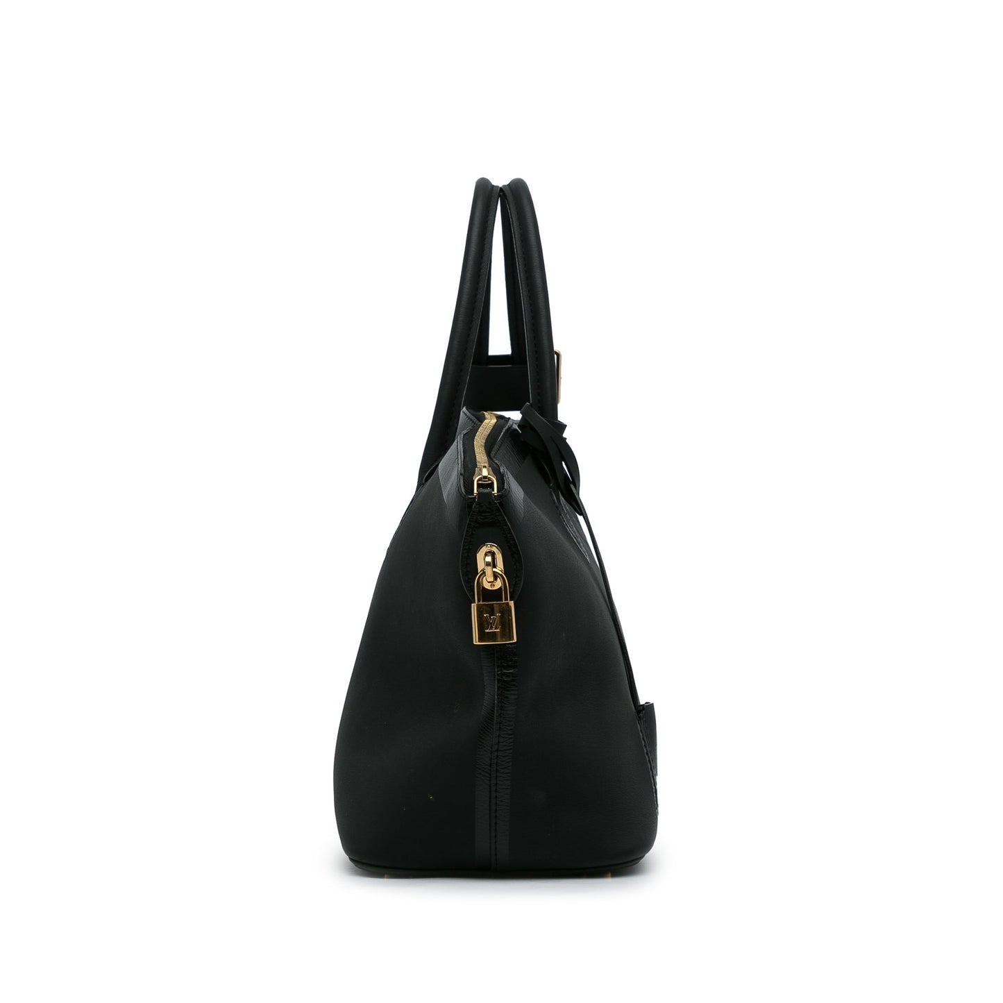 Black Louis Vuitton Cuir Obsession Lockit East-West Handbag
