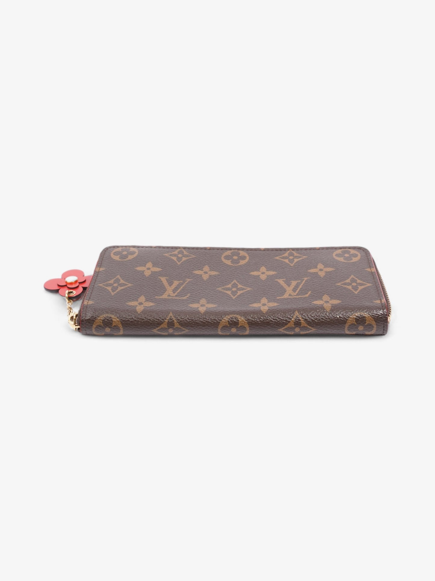 Louis Vuitton Clemence Flower Charm Wallet Monogram Coated Canvas