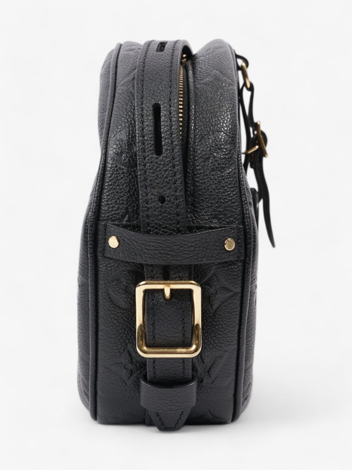 Louis Vuitton Boite Chapeau Souple Black Empreinte Leather MM