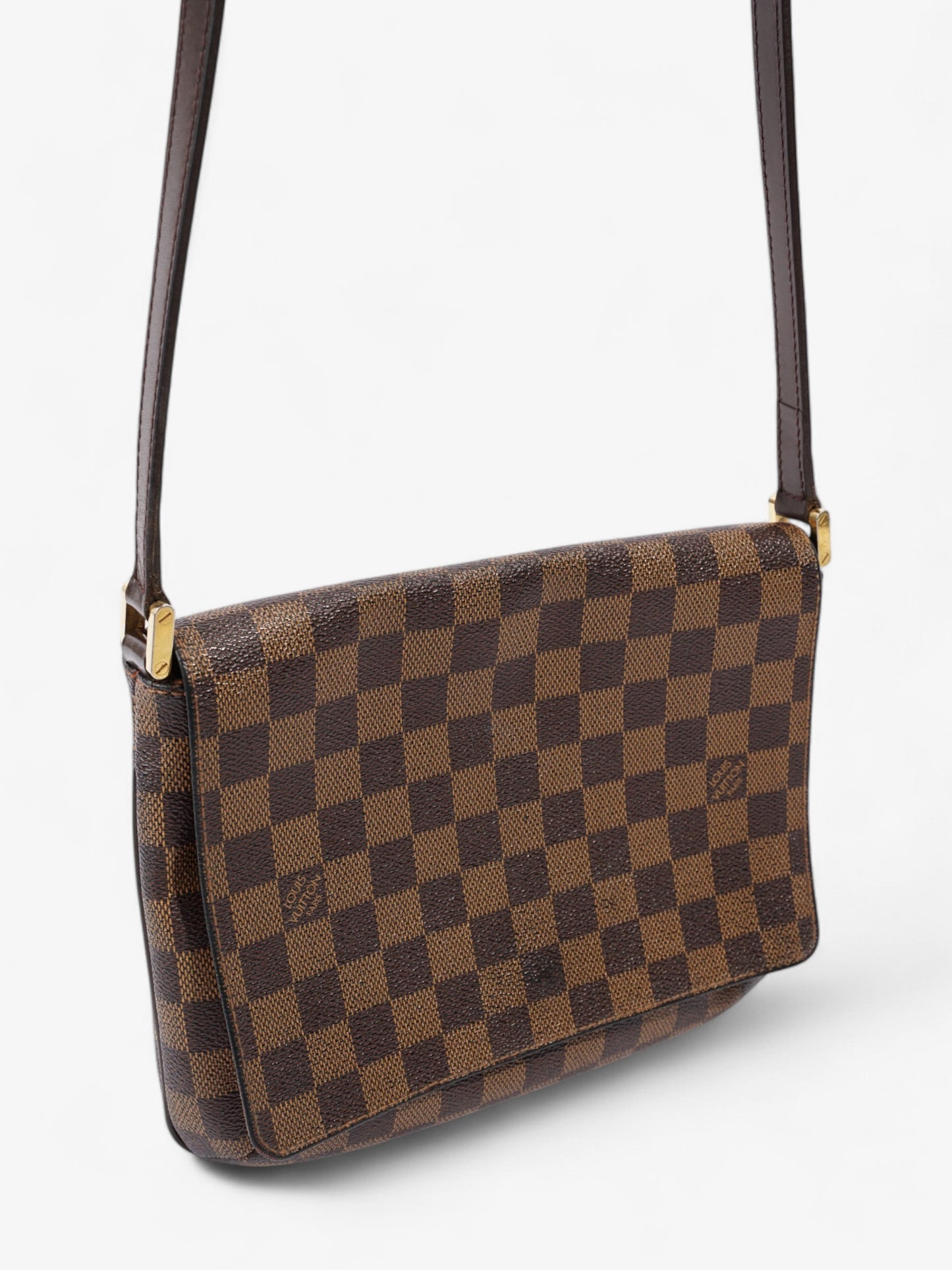 Louis Vuitton Musette Tango Damier Ebene Coated Canvas
