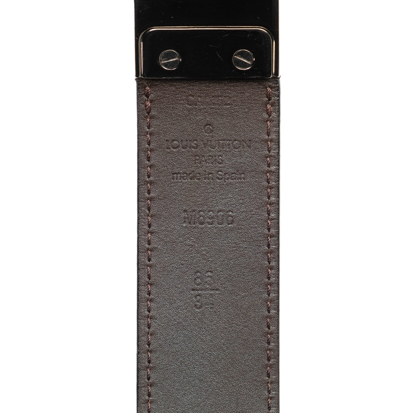 Black Louis Vuitton Seattle Reversible Leather Belt