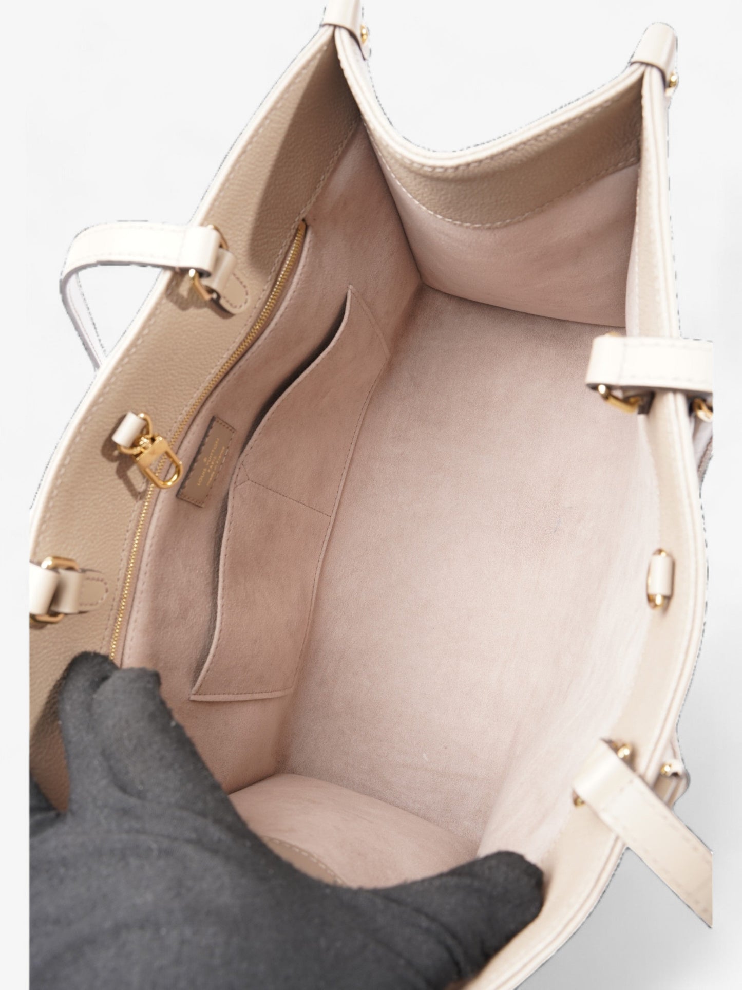 Louis Vuitton OnTheGo Beige Empreinte Leather MM