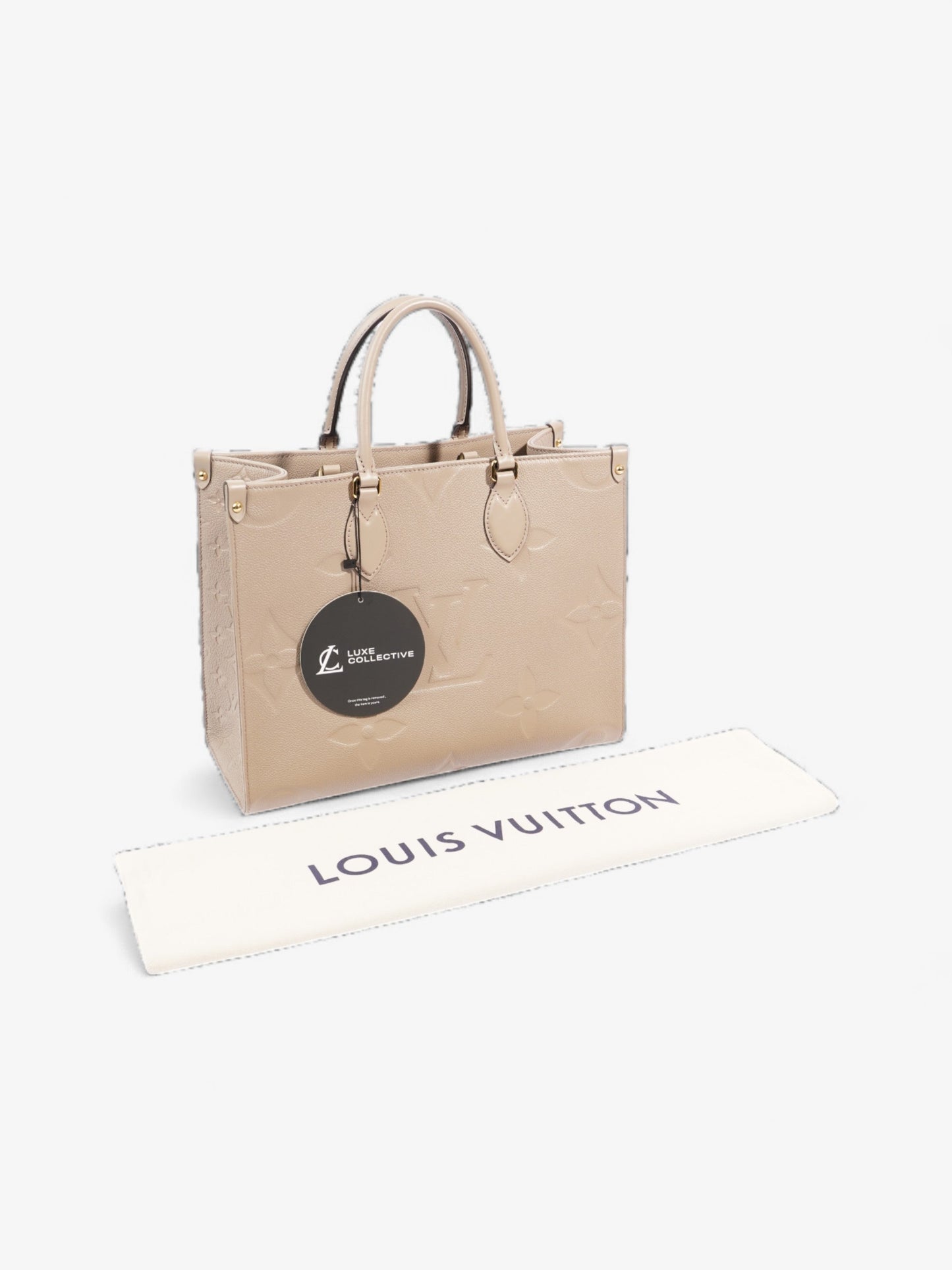 Louis Vuitton OnTheGo Beige Empreinte Leather MM