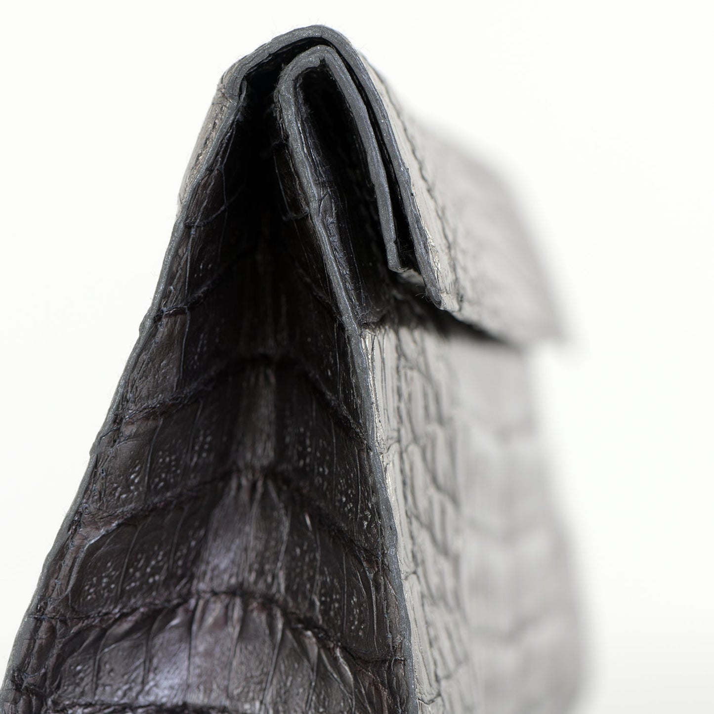 Puta Metallic Croc Clutch