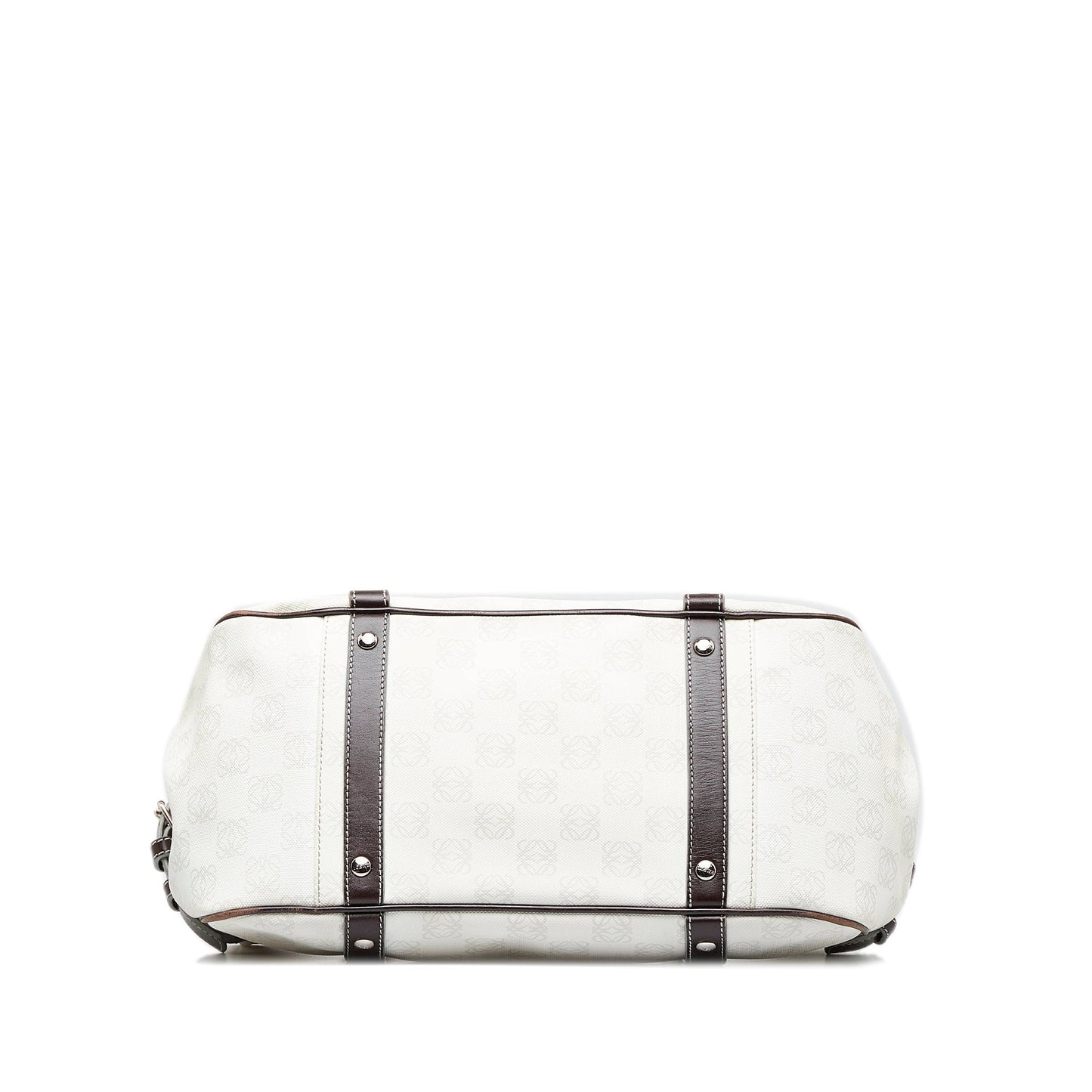 White Loewe Anagram Tote Bag