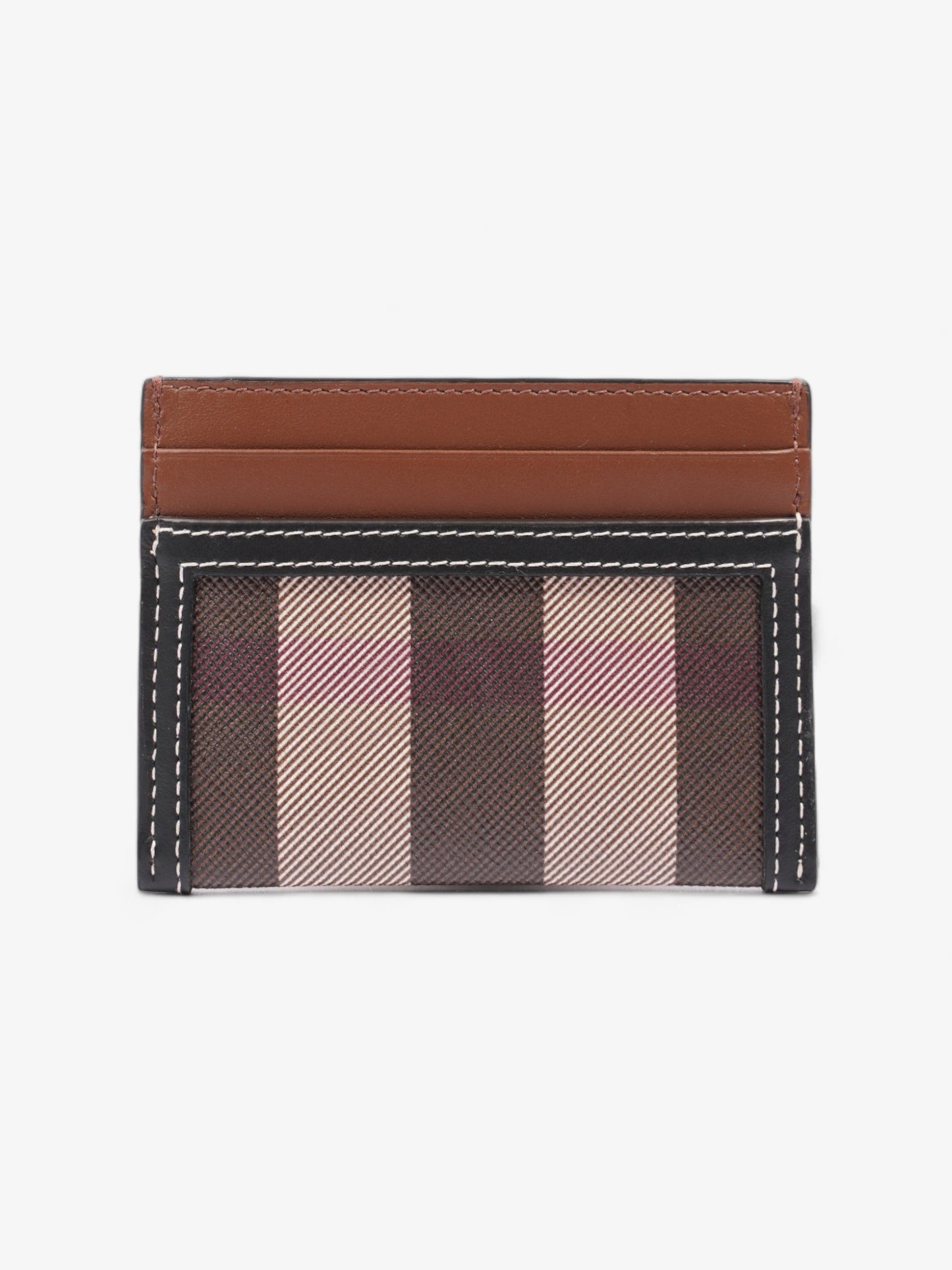 Burberry Sandon Card Case Dark Birch Brown Polyurethane