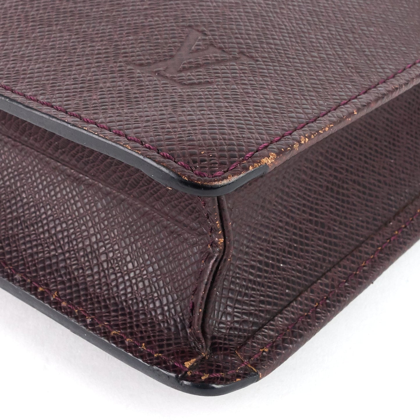 Louis Vuitto Serviette Kourad Taiga Leather Briefcase Bag