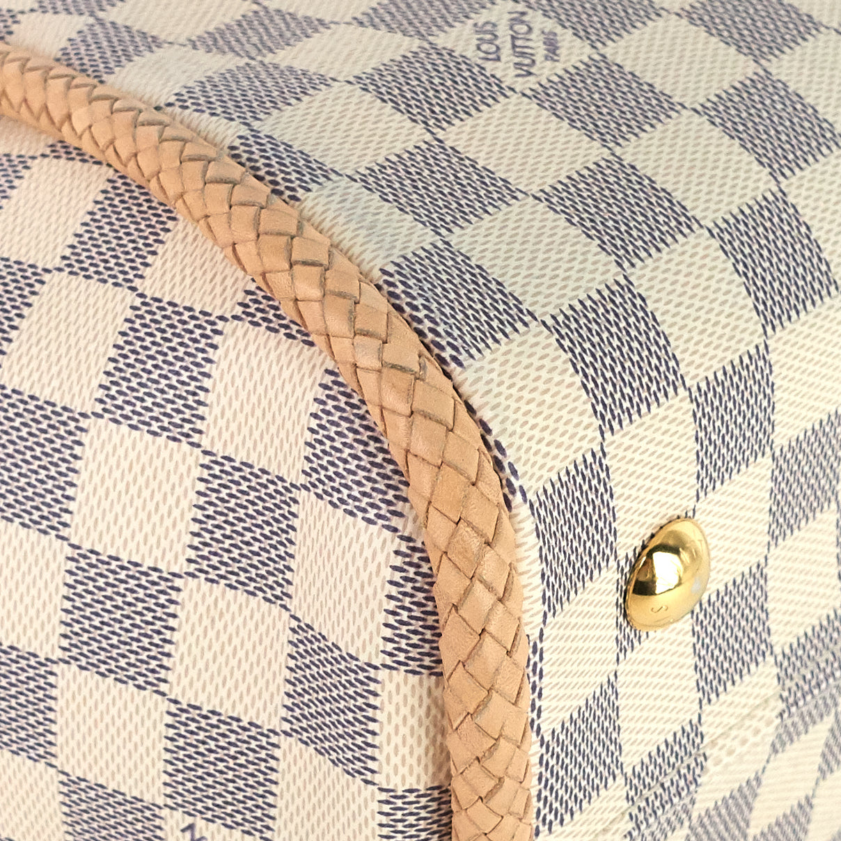 Louis Vuitto Propriano Damier Azur Canvas Tote Bag