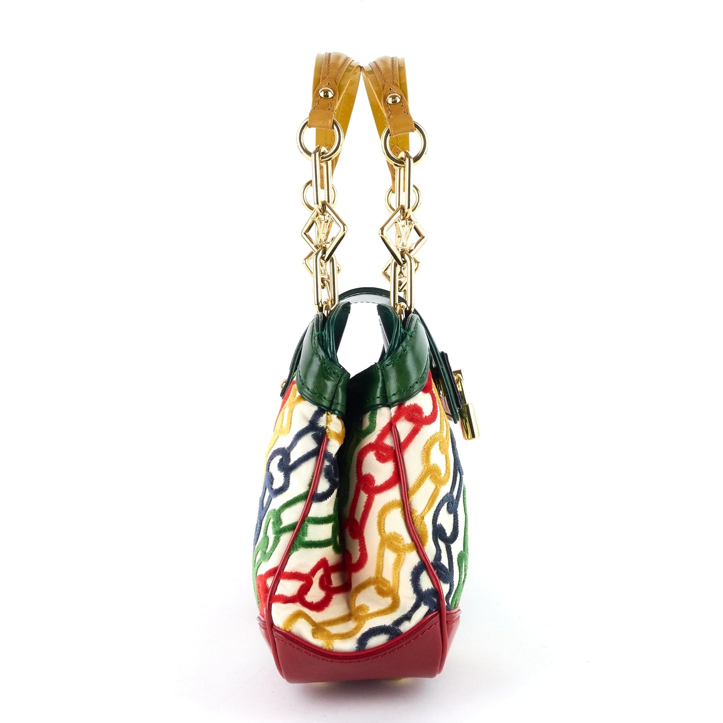 Louis Vuitto Linda Mini Monogram Charms Velvet Chains Bag