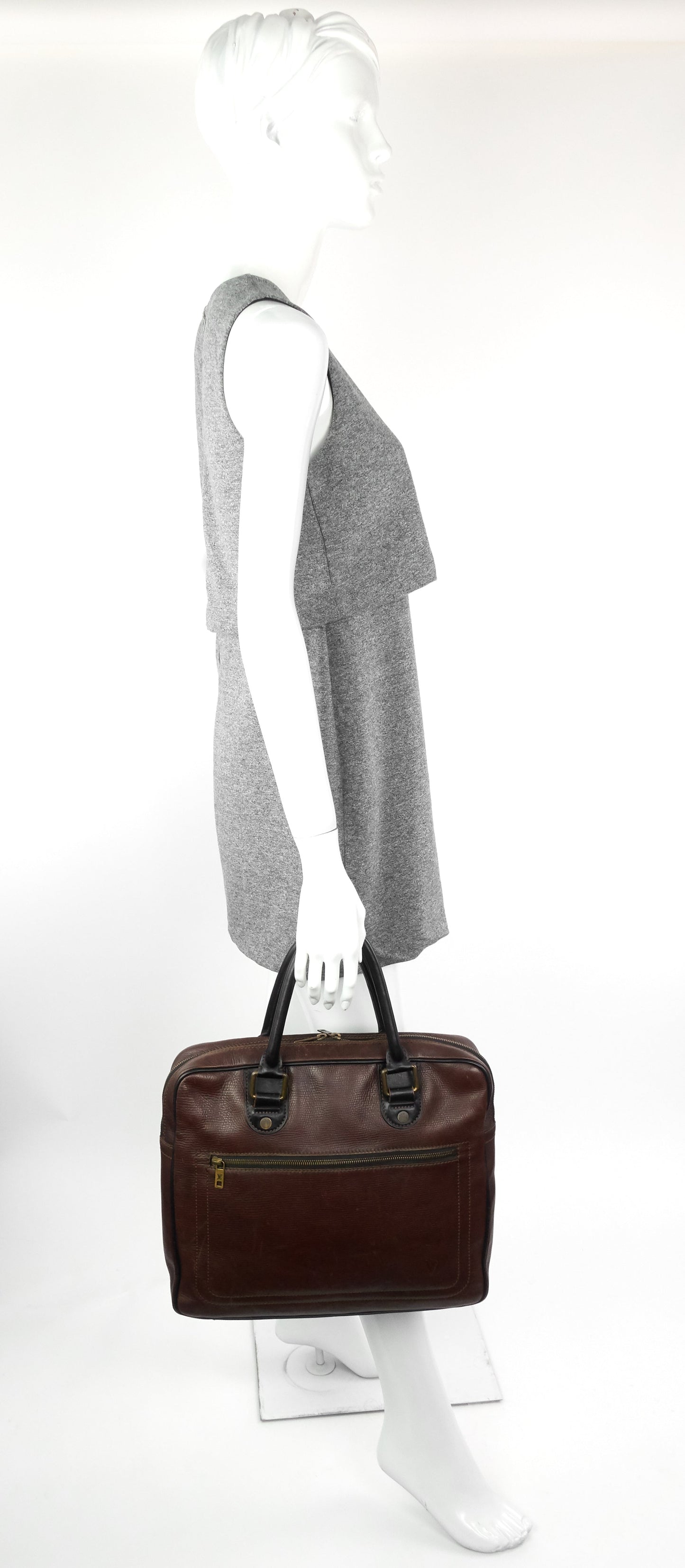 Louis Vuitto Utah Huron Leather Work Bag