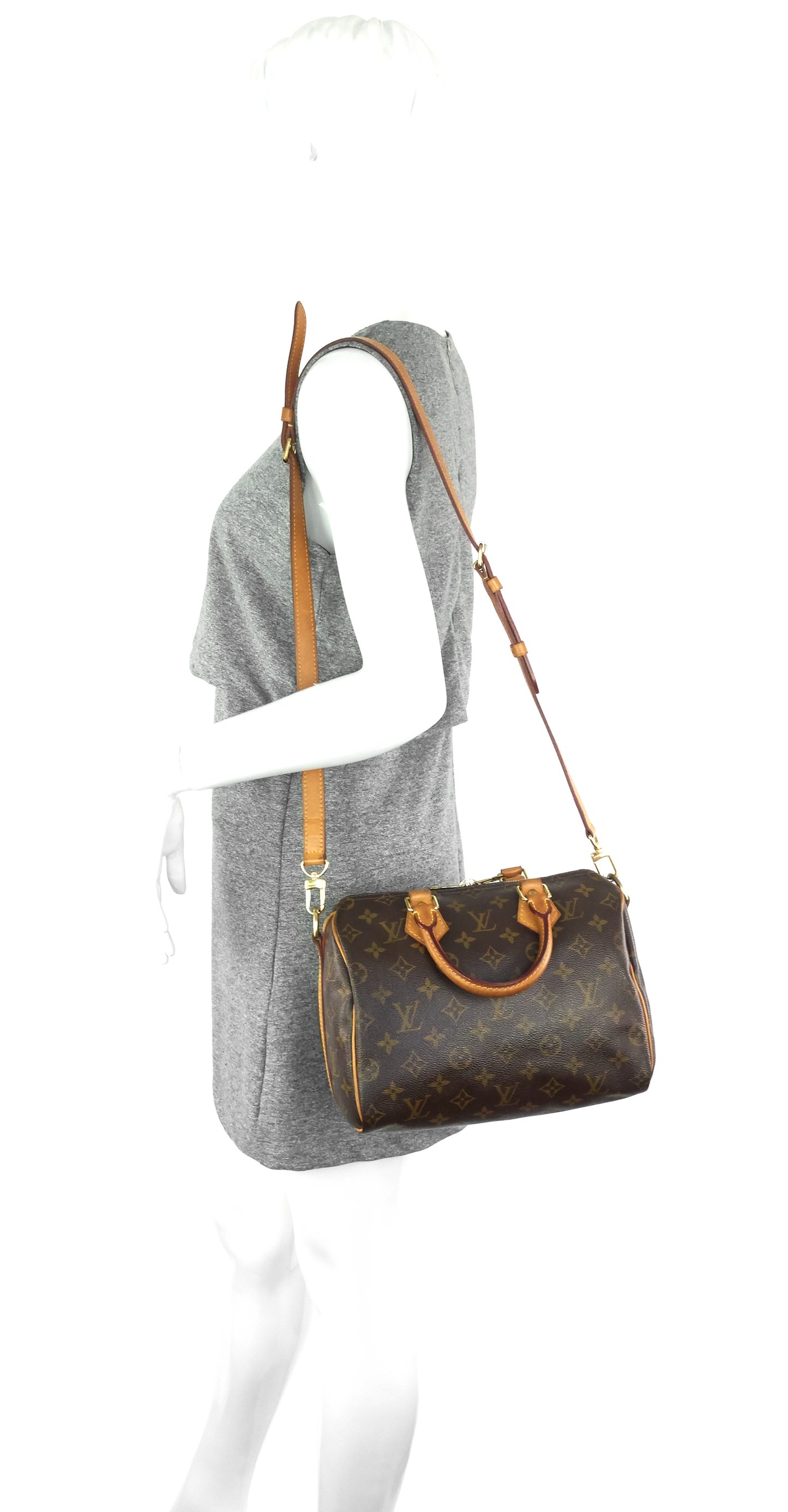 Louis Vuitto Speedy 25 BandouliÃ¨re Monogram Canvas Bag