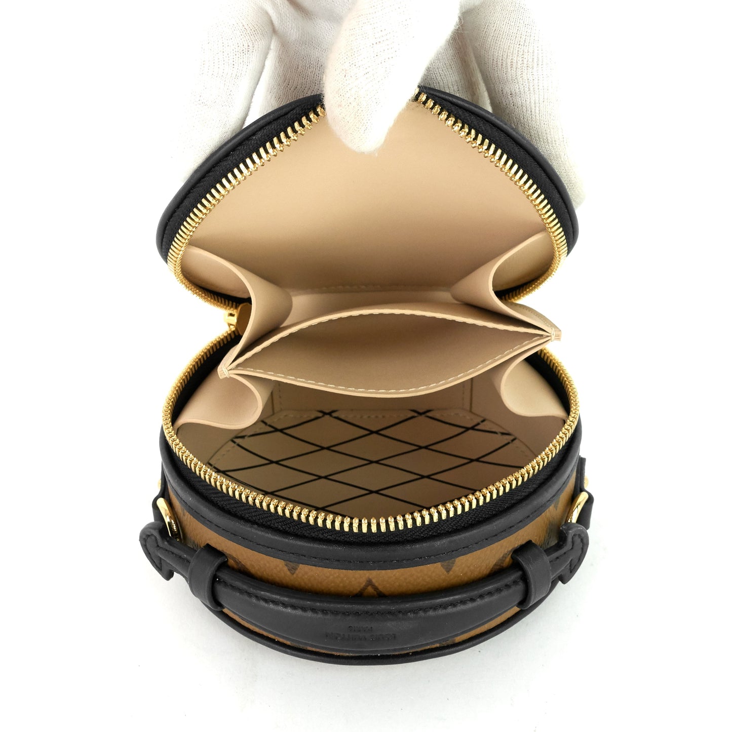 Louis Vuitto Mini BoÃ®te Chapeau Monogram Reverse Canvas Bag