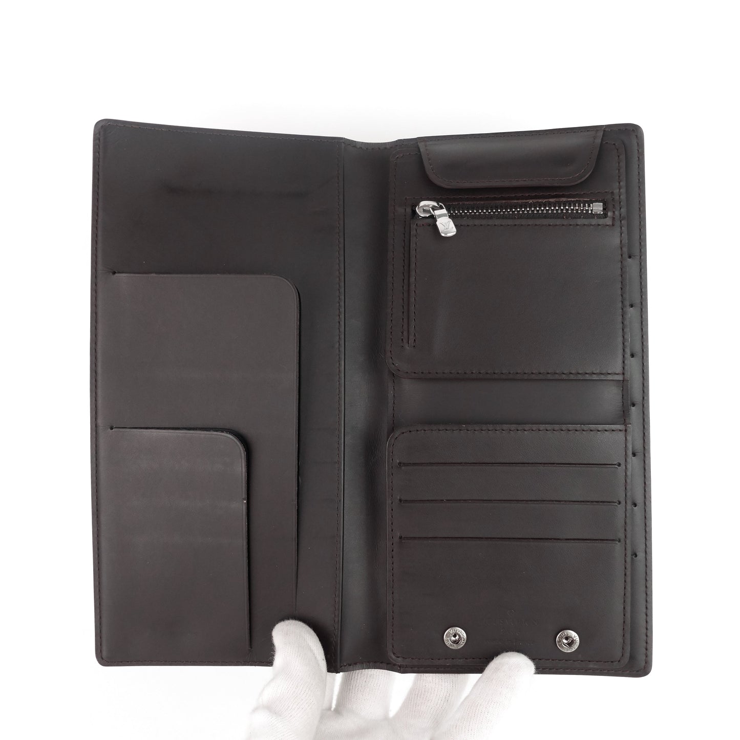 Louis Vuitto Portefeuille Glace Leather Double Wallet