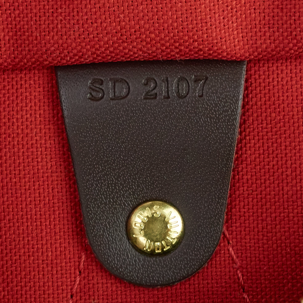 Louis Vuitto Speedy 30 Damier Ebene Canvas Bag