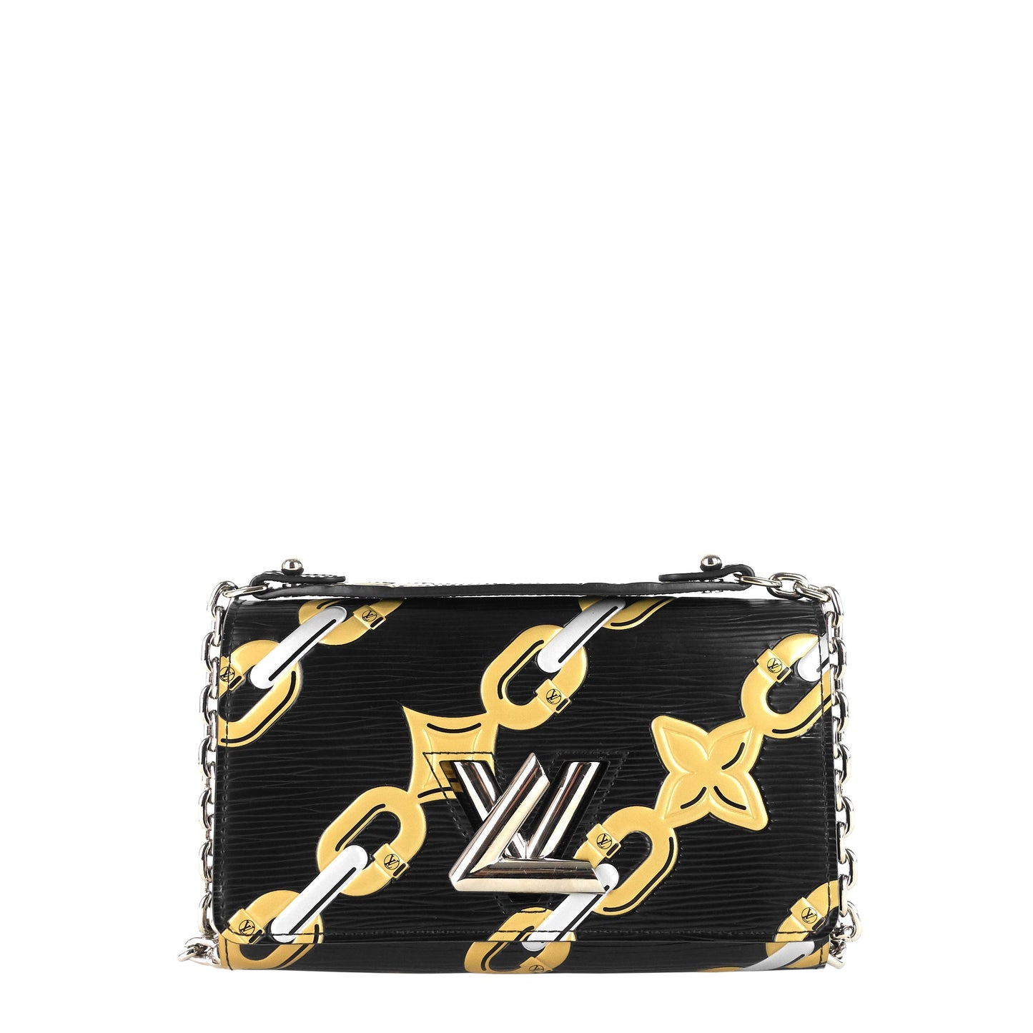Louis Vuitto Chain Flower Print Twist Epi Leather Wallet on Chain Bag