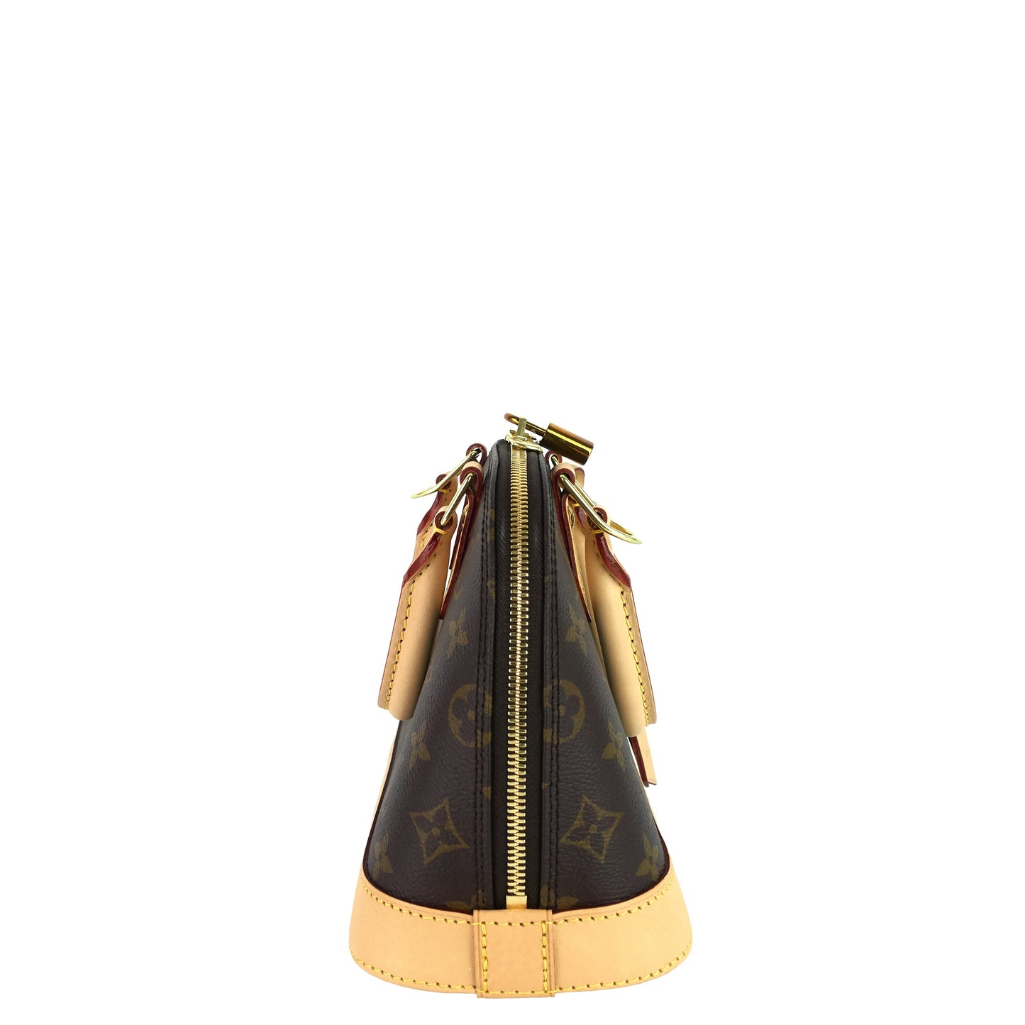 Louis Vuitto Alma BB Monogram Canvas Bag with Monogram Canvas Strap