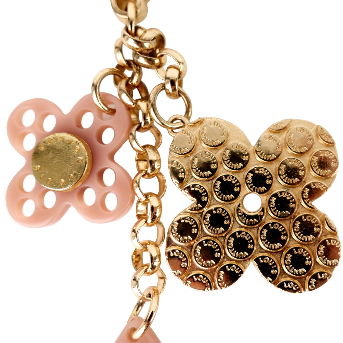 Louis Vuitto Flower Antique Brass and Resin Rock Charm