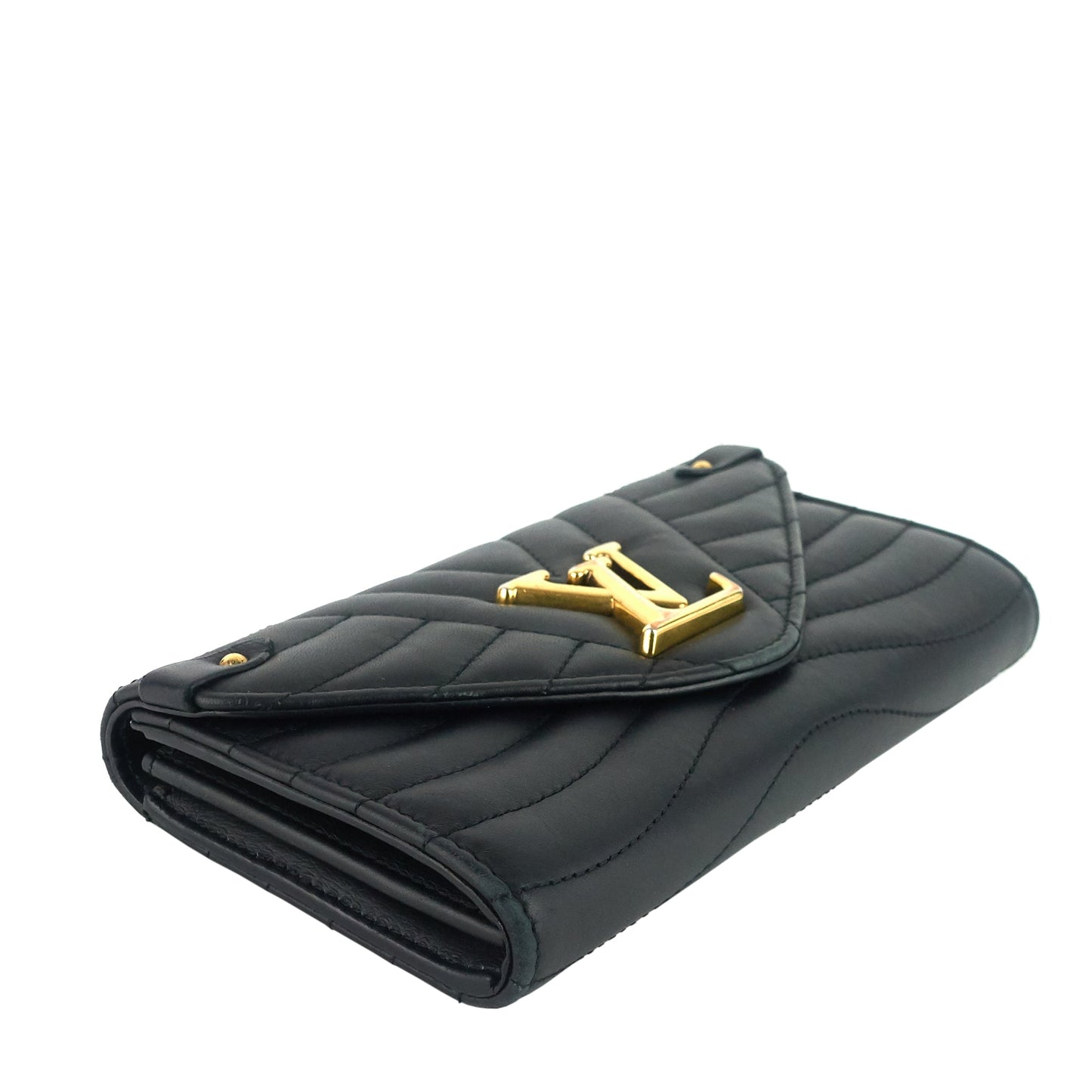 Louis Vuitto New Wave Calfskin Leather Long Wallet