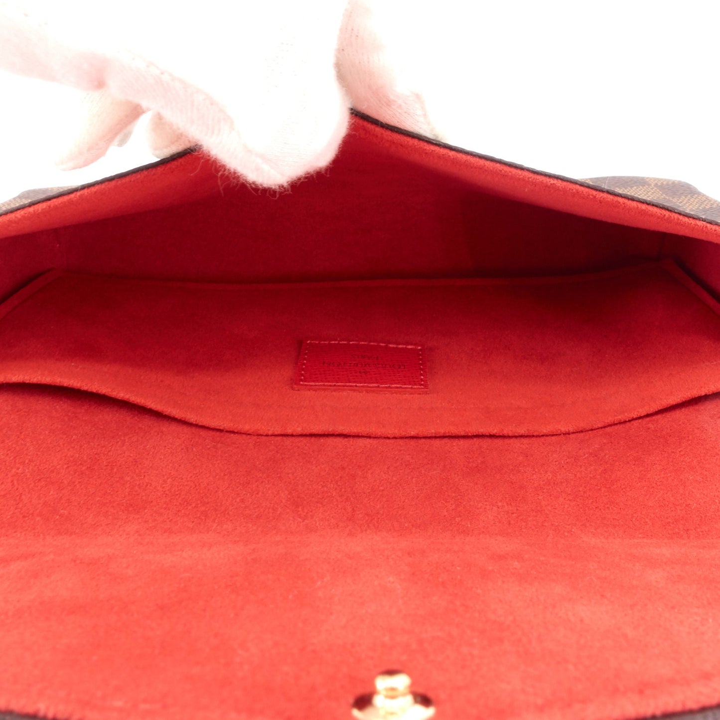 Louis Vuitto FÃ©licie Pochette Damier Ebene Canvas Bag
