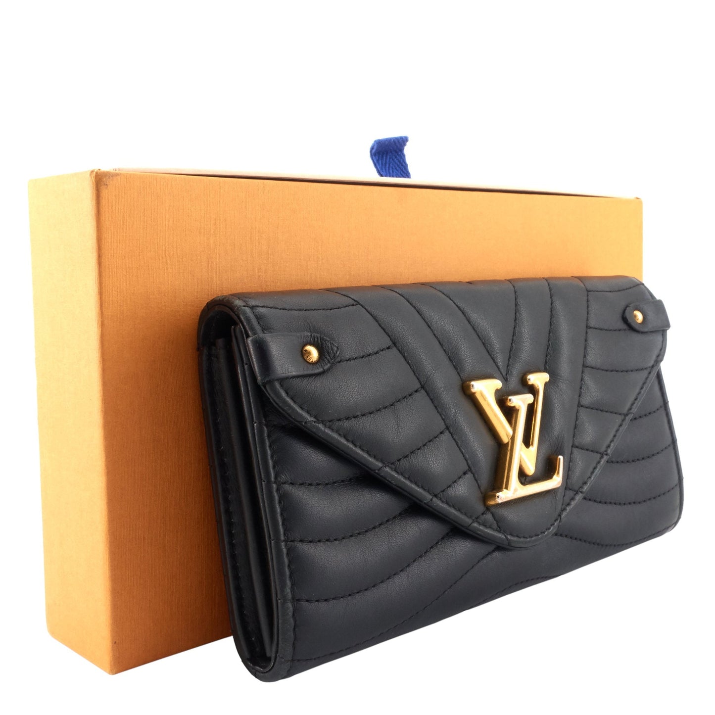 Louis Vuitto New Wave Calfskin Leather Long Wallet