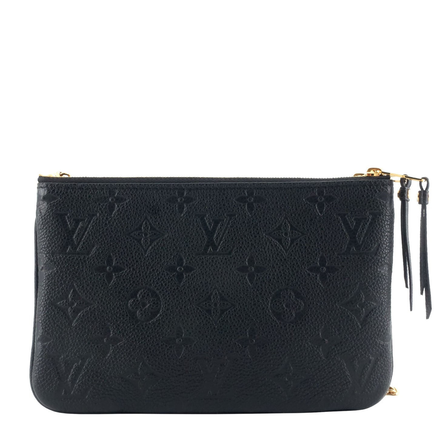 Louis Vuitto Double Zip Monogram Empreinte Leather Pouch on Chain