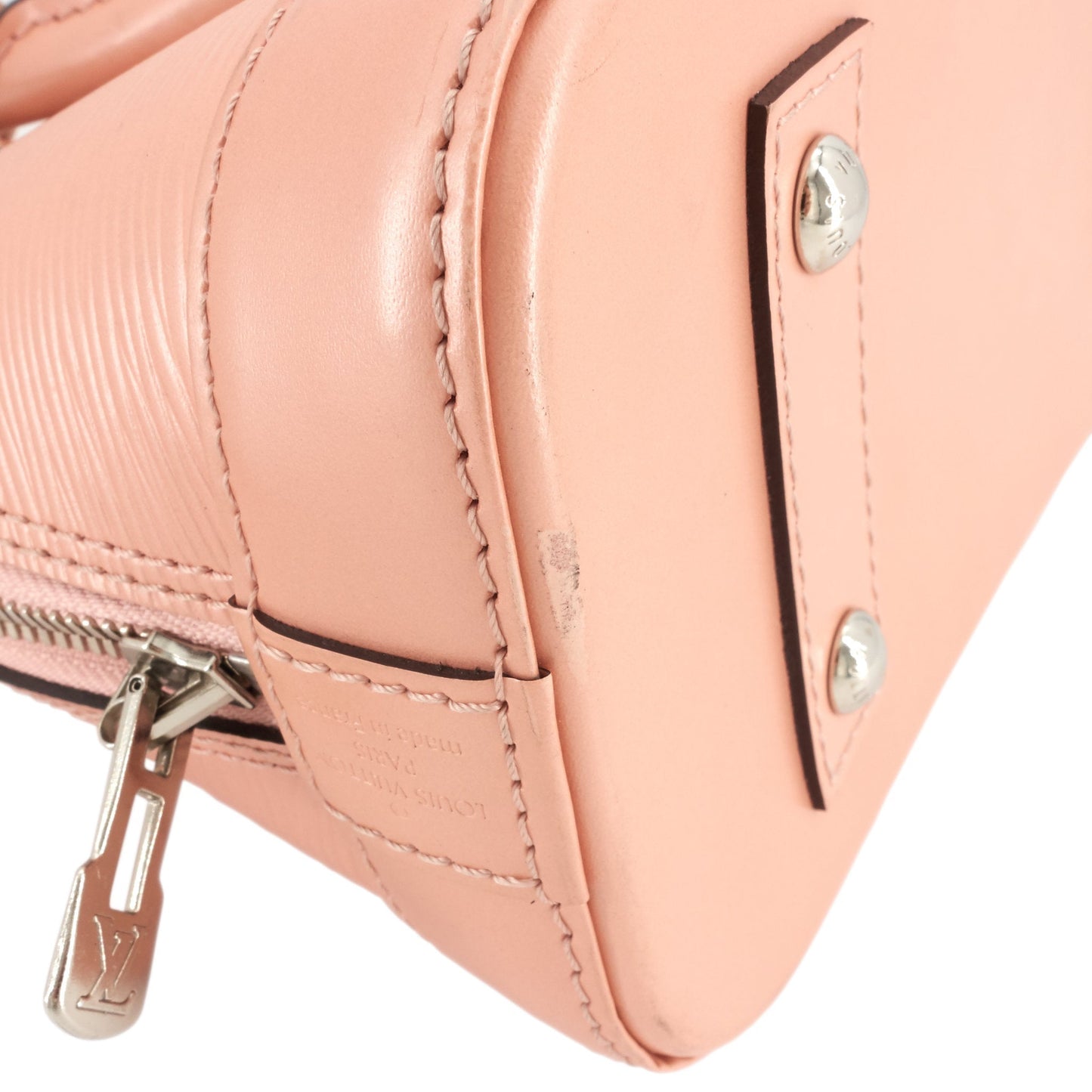 Louis Vuitto Alma BB Epi Leather Rose Nacre Bag