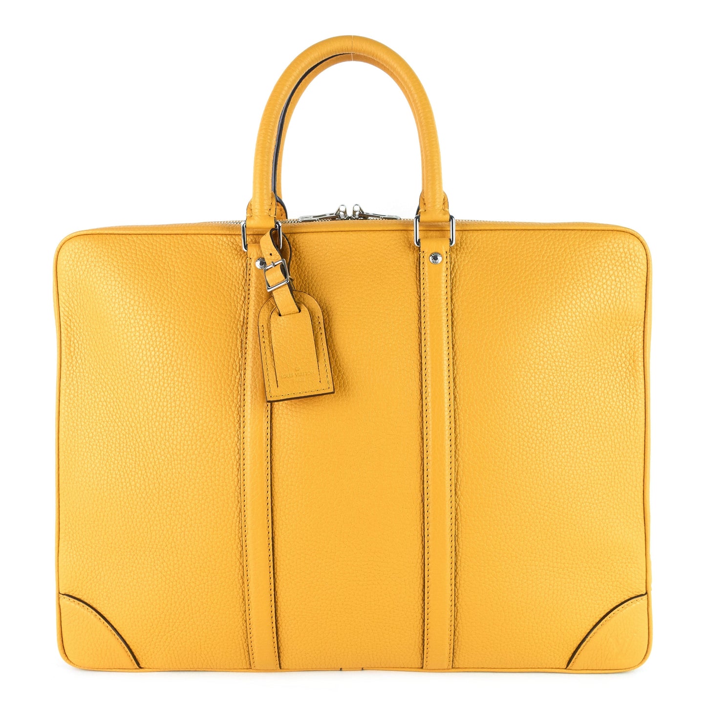 Louis Vuitto Porte-Documents Voyage PM Yellow Taurillon Leather Briefcase Bag