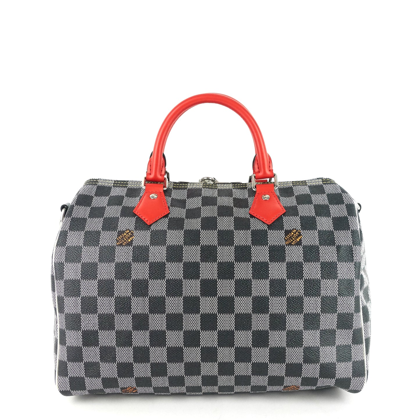Louis Vuitto Speedy 30 BandouliÃ¨re Black White Damier Canvas Bag