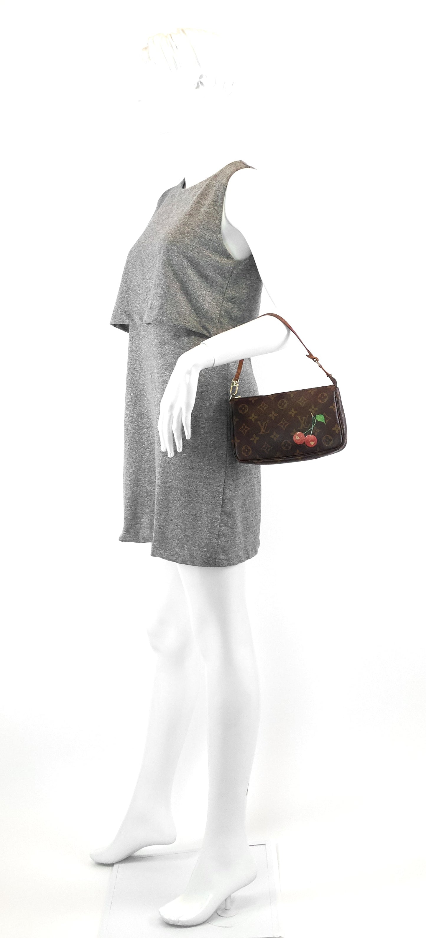 Louis Vuitto Pochette Accessoires Monogram Cerises Canvas Bag