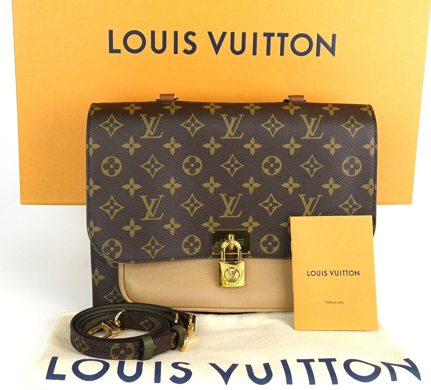 Louis Vuitto Marignan Monogram Canvas Handbag with Strap