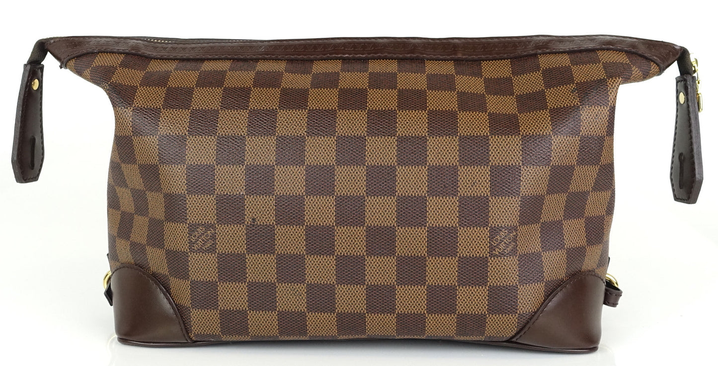 Louis Vuitto Trousse Vaslav Damier Ebene Canvas Clutch Bag