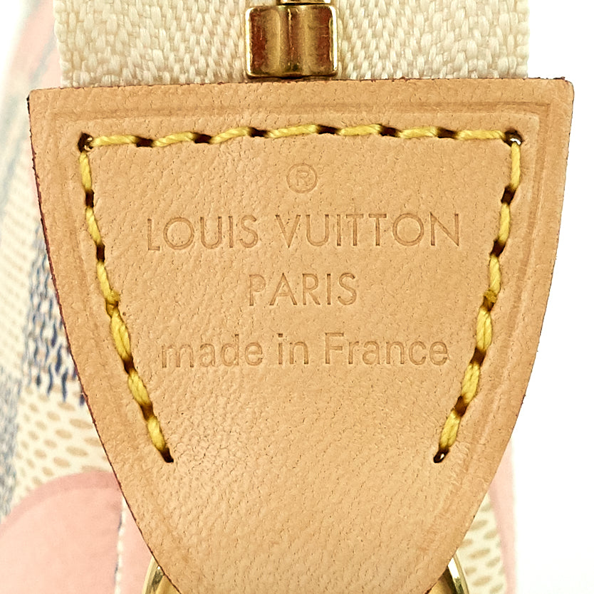 Louis Vuitto Pochette Mini Damier Azur Tahitienne Canvas Bag