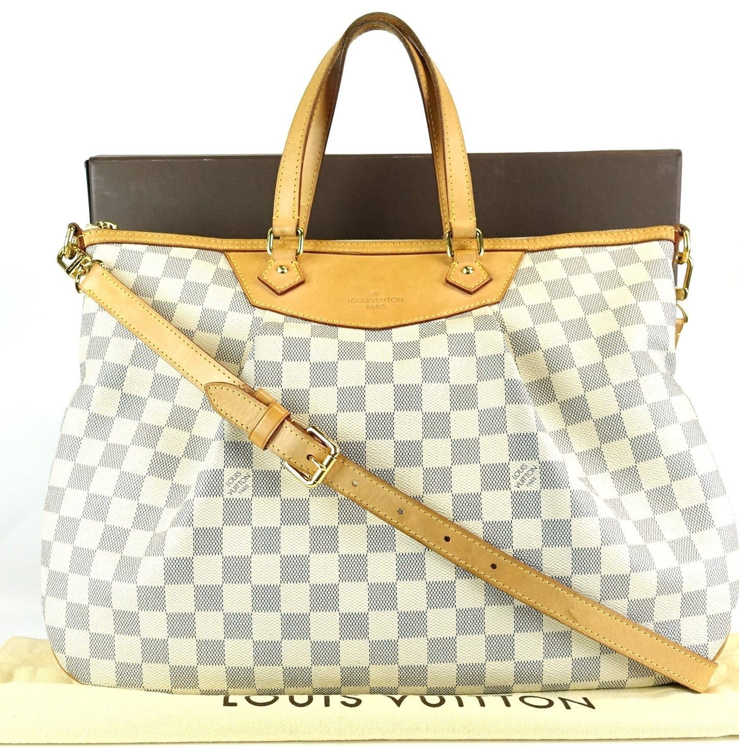 Louis Vuitto Siracusa GM Damier Azur Canvas Bag