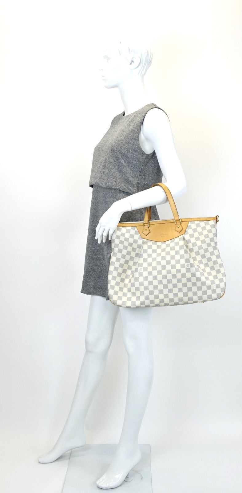 Louis Vuitto Siracusa GM Damier Azur Canvas Bag