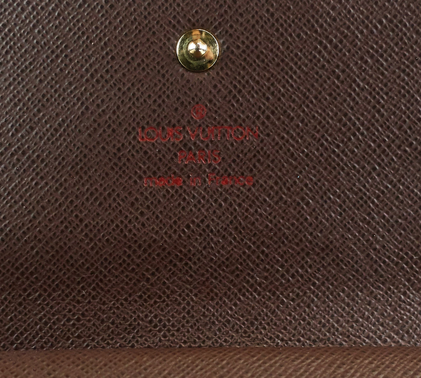 Louis Vuitto Porte Tresor International Damier Ebene Canvas Wallet