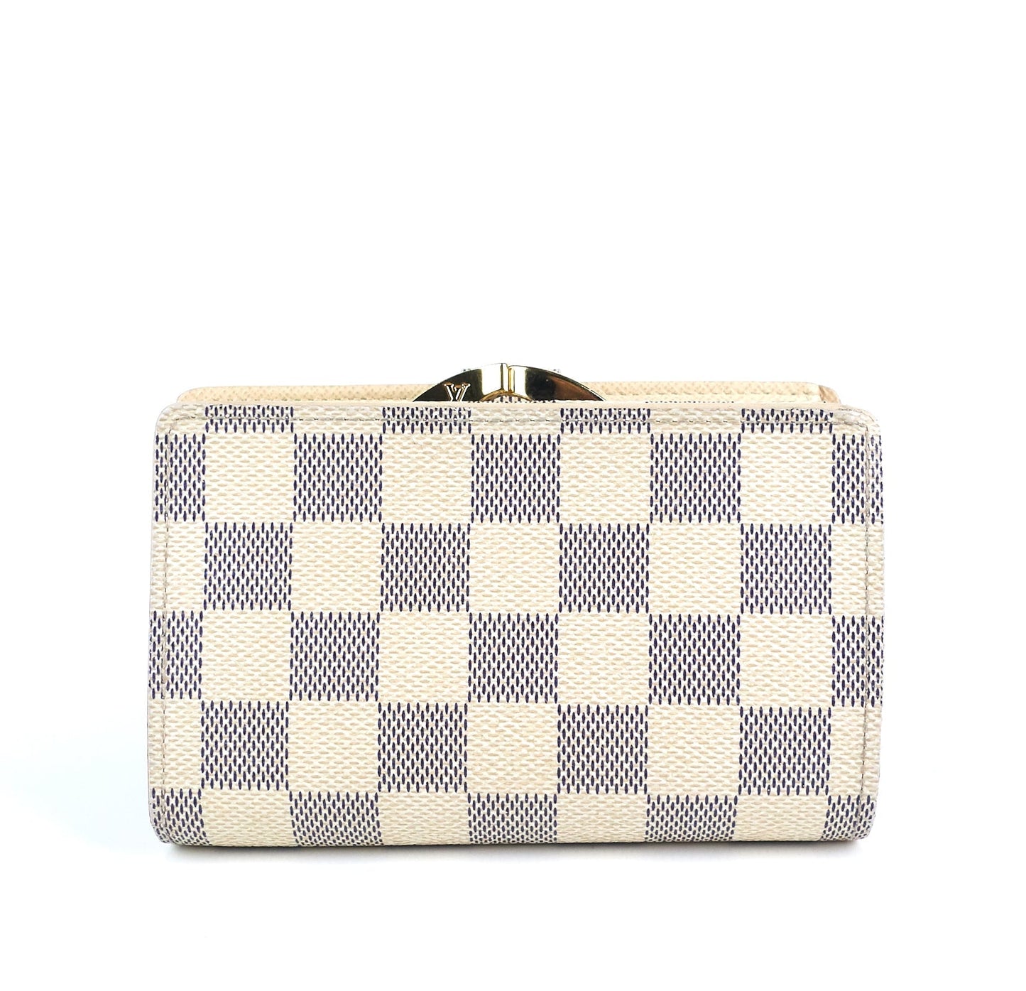 Louis Vuitto French Purse Damier Azur Canvas Wallet