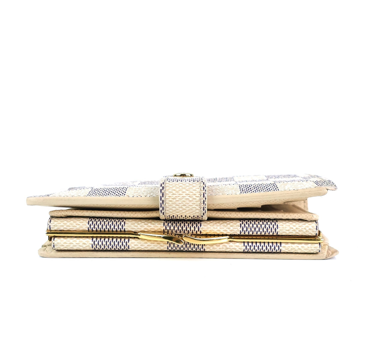 Louis Vuitto French Purse Damier Azur Canvas Wallet