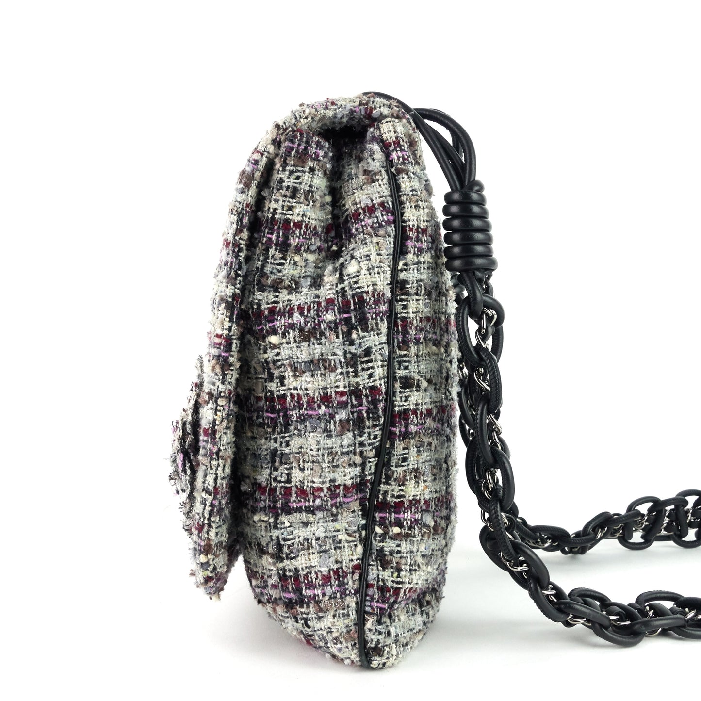 Chanel Floral AppliquÃ© Tweed Messenger Bag