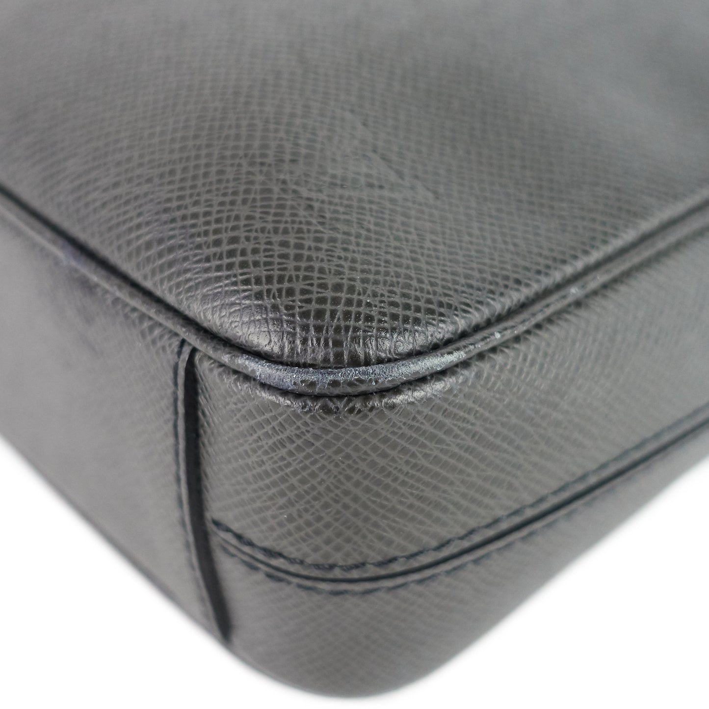 Louis Vuitto Porte-Document Voyage Ardoise Leather Briefcase Bag