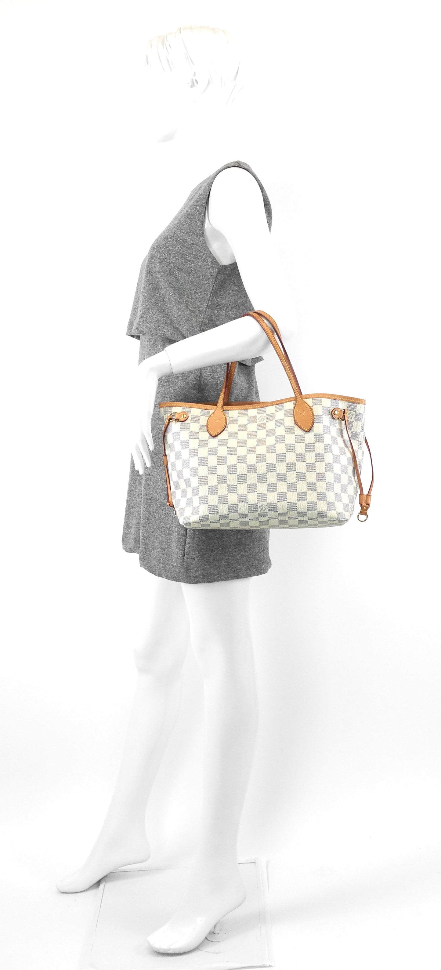 Louis Vuitto Neverfull PM Damier Azur Canvas Bag
