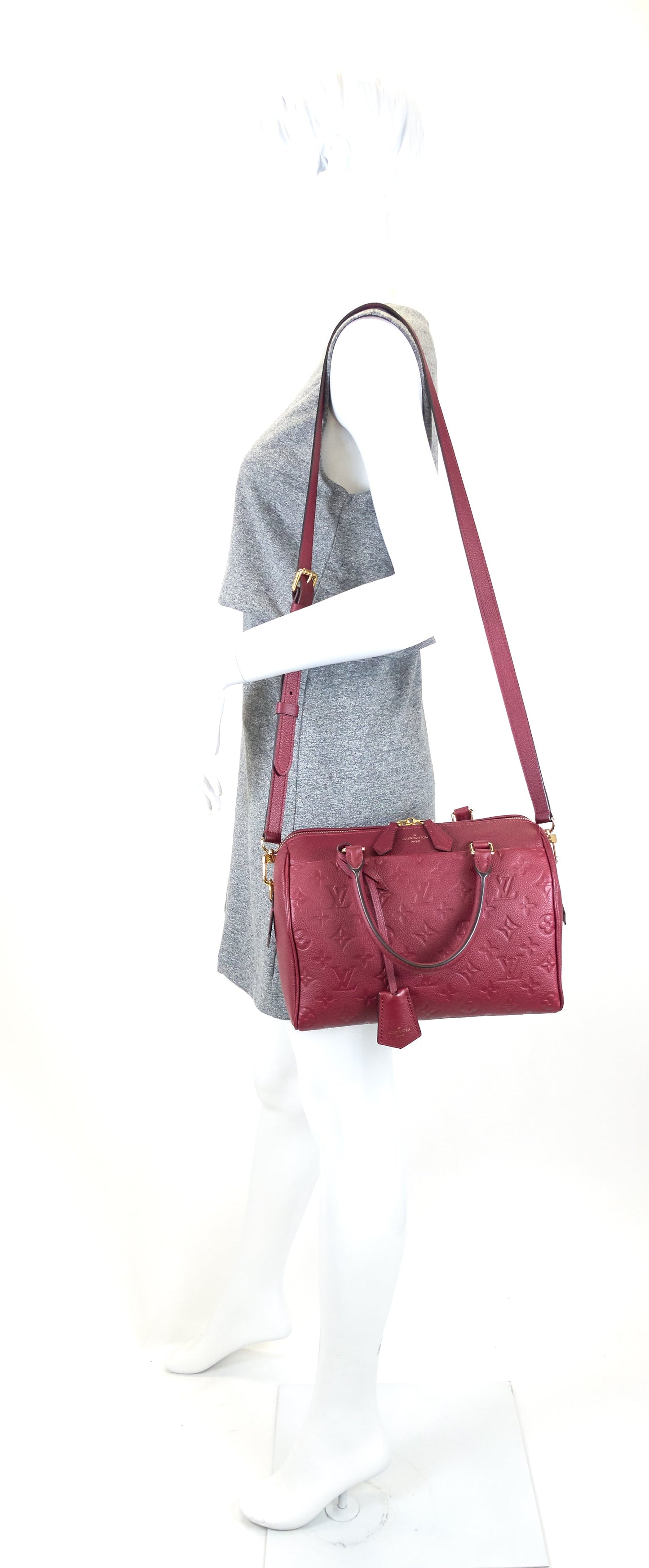 Louis Vuitto Speedy 25 Bandouliere Monogram Empreinte Leather Bag