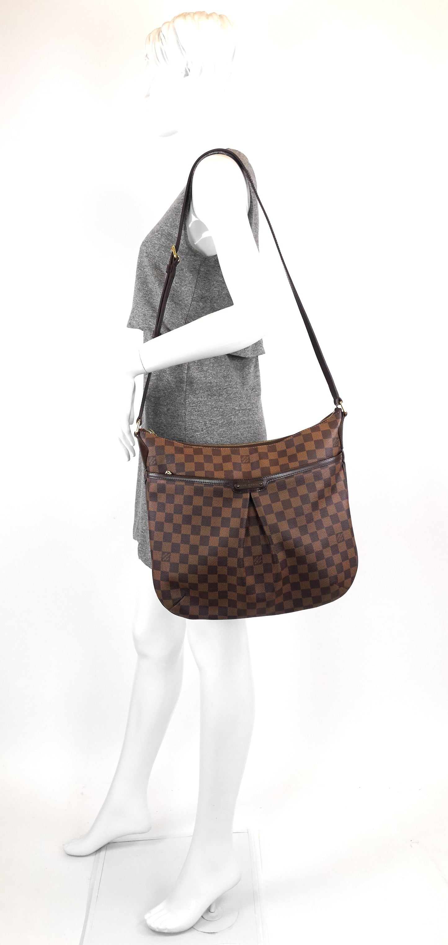 Louis Vuitto Bloomsbury GM Damier Ebene Canvas Crossbody Bag