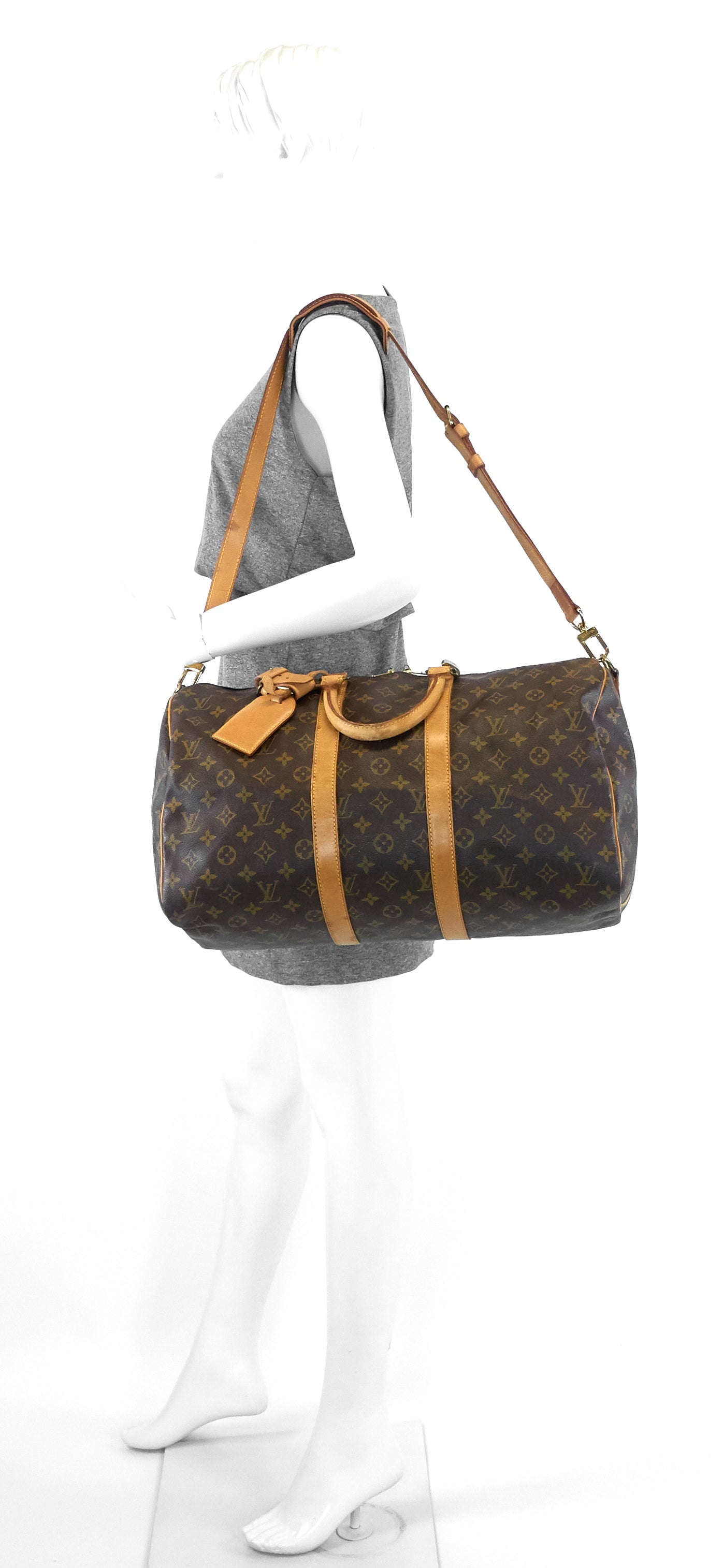 Louis Vuitto Keepall 45 Bandouliere Monogram Canvas Bag