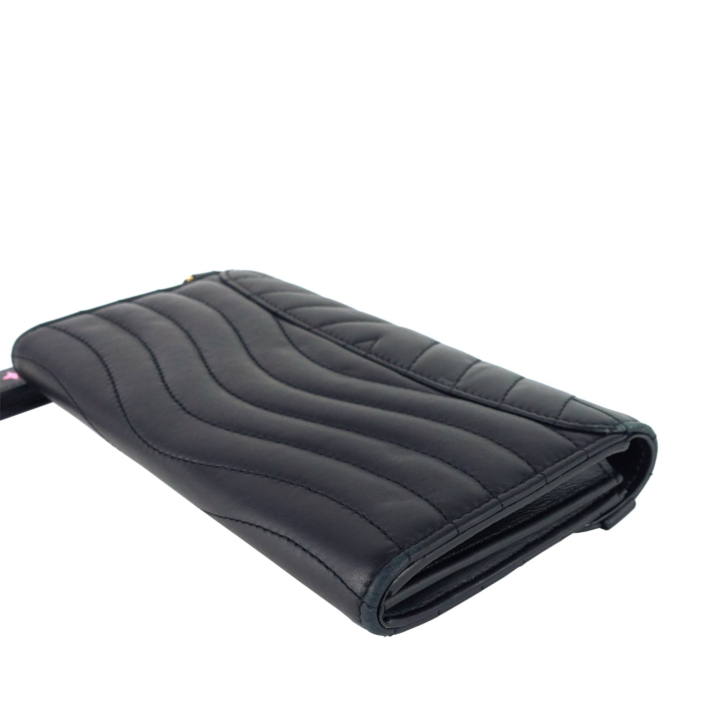 Louis Vuitto New Wave Calfskin Leather Long Wallet