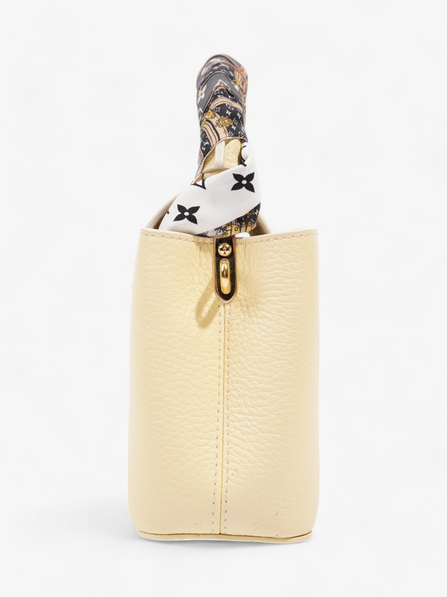 Louis Vuitton Capucines Butter Yellow / Cream Vachetta Leather Mini