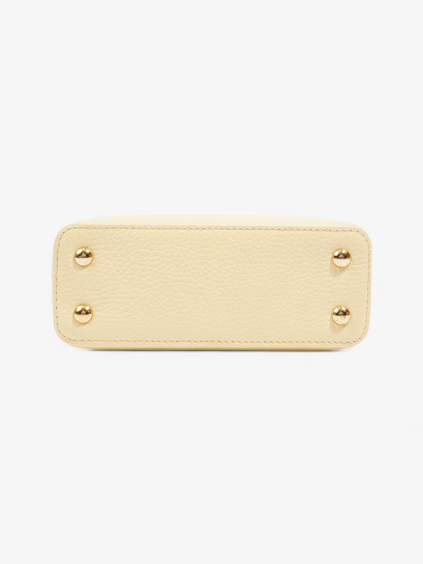 Louis Vuitton Capucines Butter Yellow / Cream Vachetta Leather Mini