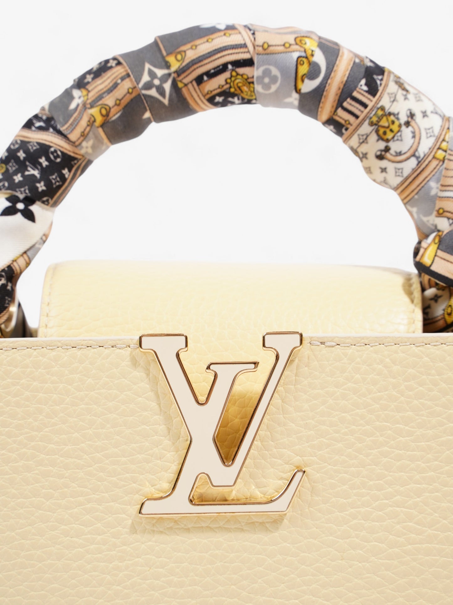 Louis Vuitton Capucines Butter Yellow / Cream Vachetta Leather Mini