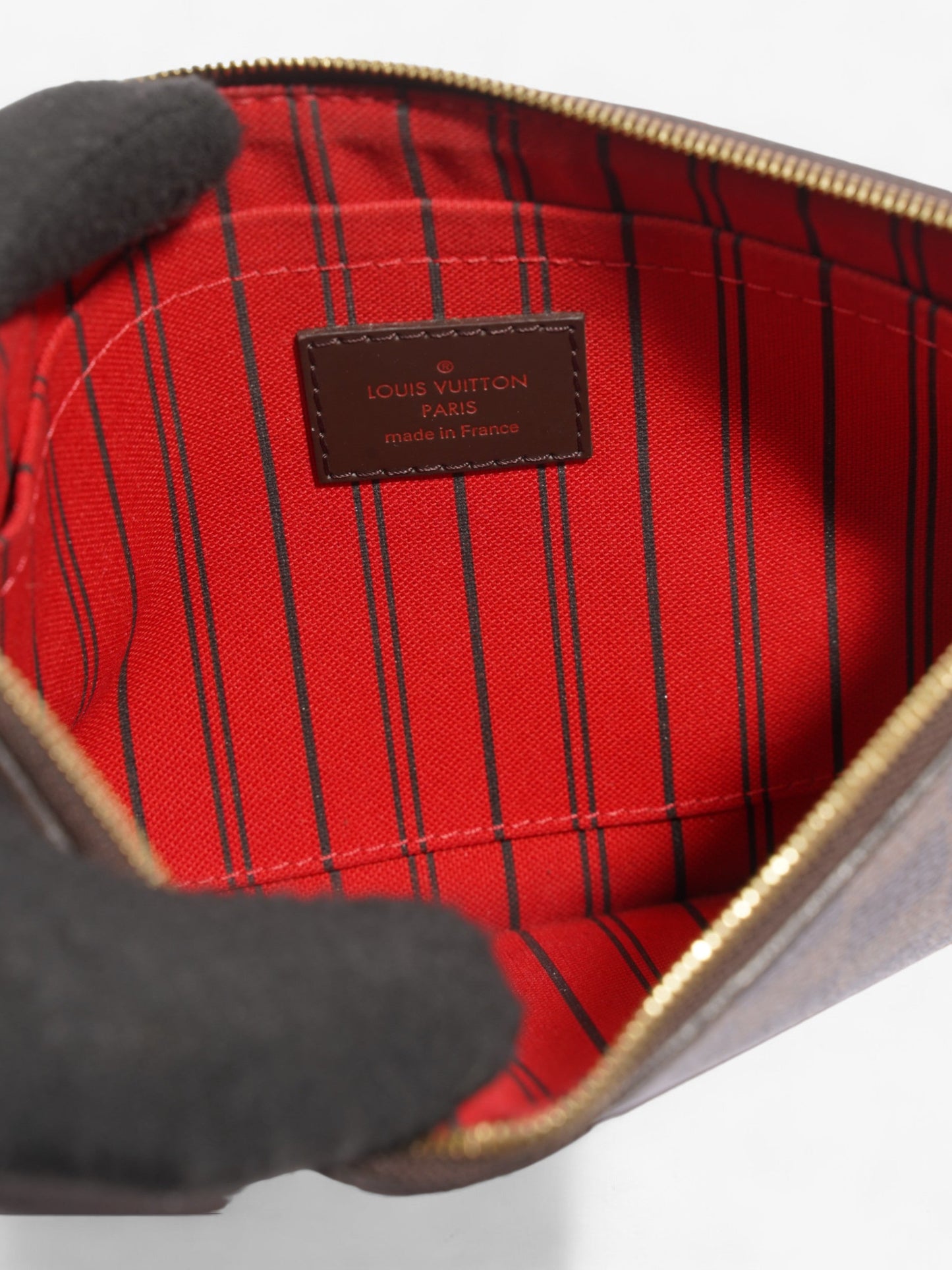 Louis Vuitton Neverful Pochette Damier Ebene Coated Canvas