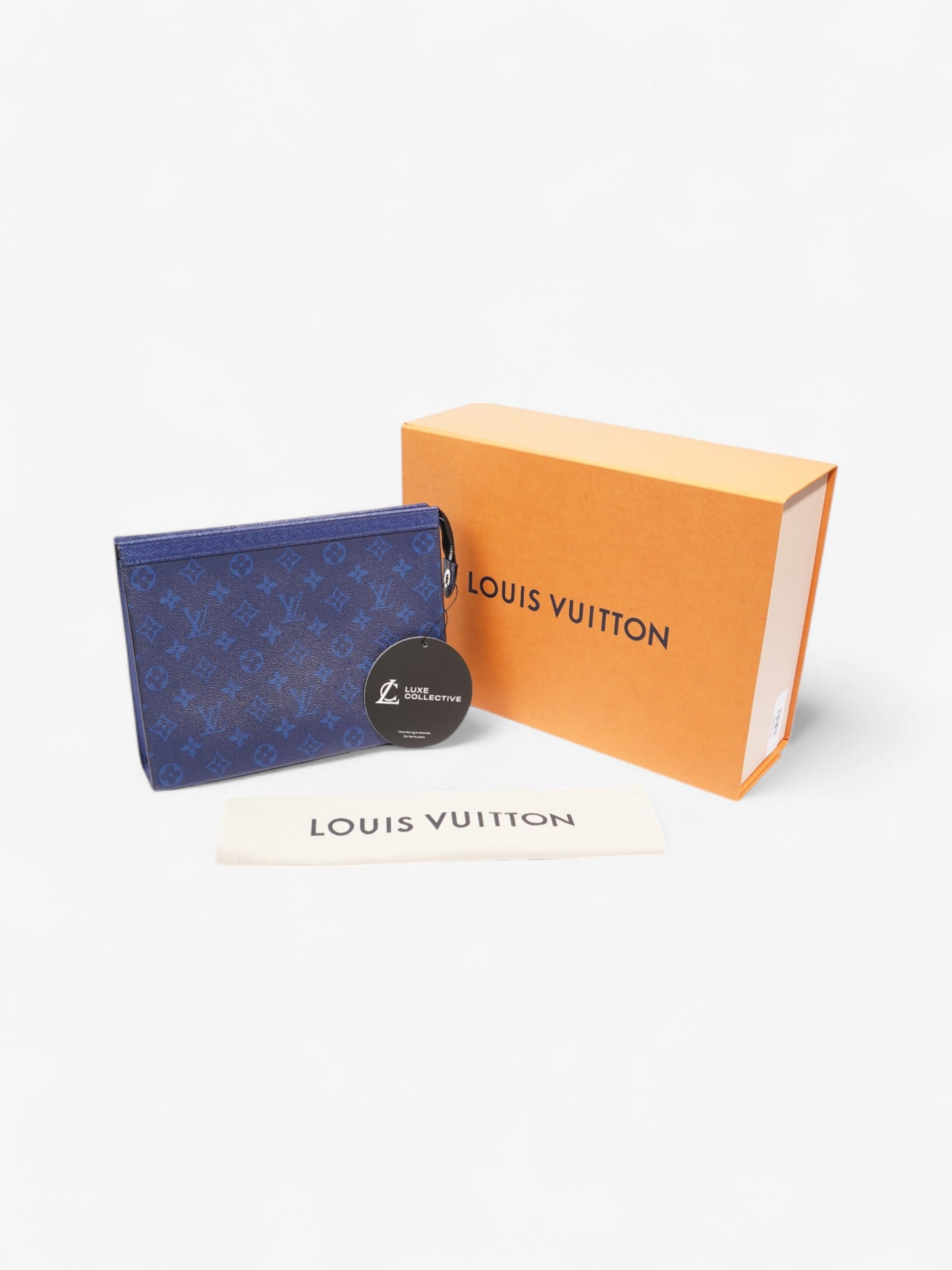 Louis Vuitton Pochette Voyage Monogram Taigarama / Blue Coated Canvas MM