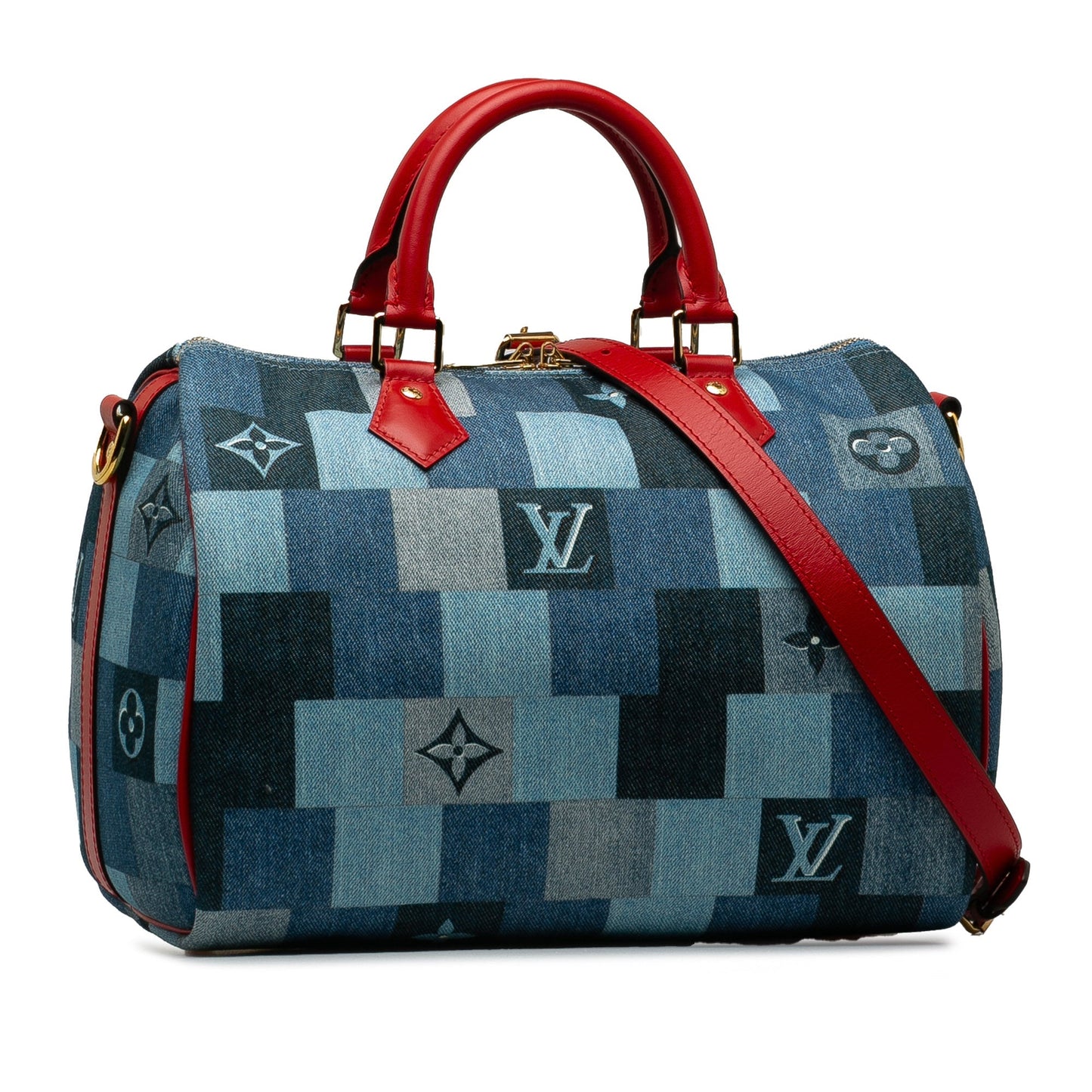 Louis VUitton Speedy Bandouliere 30 Denim Patchwork